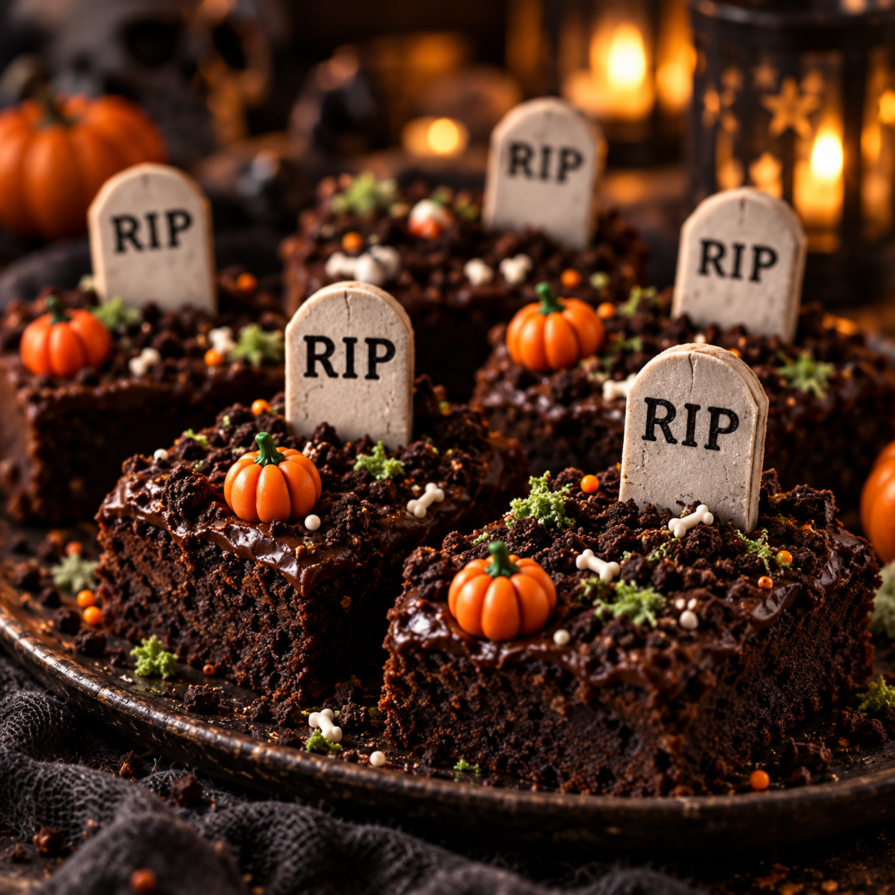 Graveyard Brownies