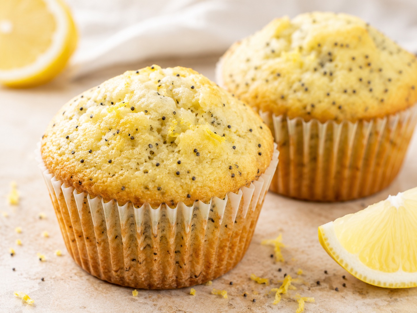 Lemon Poppy Moonbeam Muffins