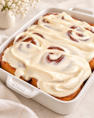 Moon Frost Cinnamon Rolls