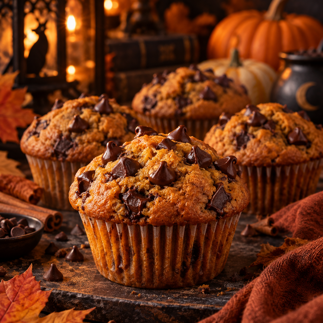 Pumpkin Chocolate Chip Muffins
